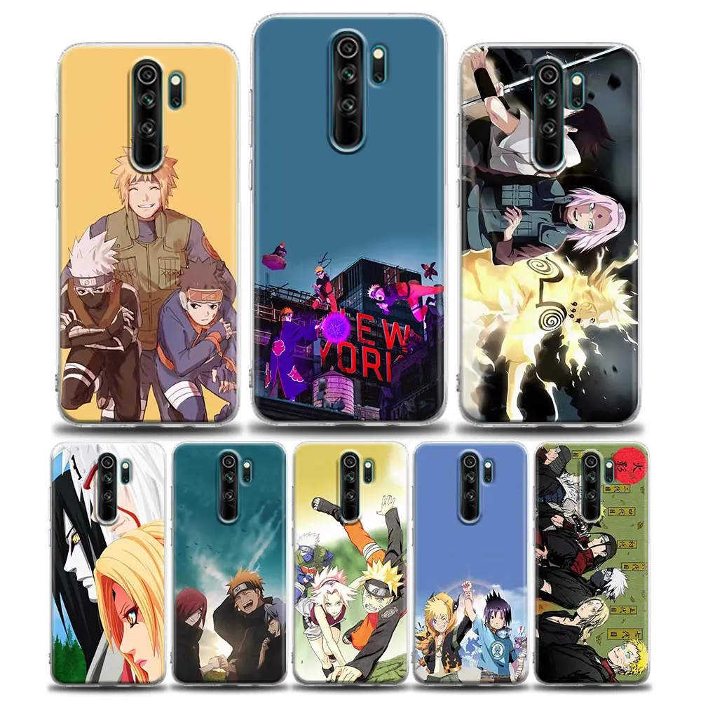 

Clear Case For Xiaomi Redmi Note 11 10 9 8 Pro 7 8A 10S 11S Soft Cute Cover Cartoon Japan Anime Naruto For Redmi 8Pro K40 Coque