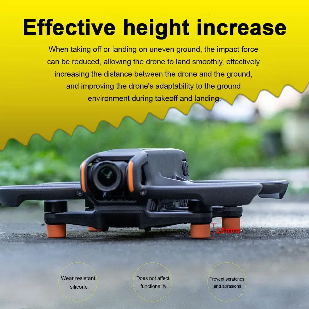 silikonowe nakładki na drony kompatybilne z DJI Avata 2 przedłużacz wysokości stojak ochraniacz stopy samoprzylepna mata аксессуары