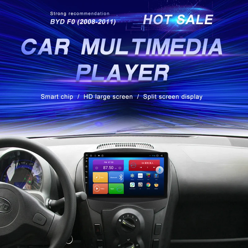 

Автомобильный DVD-плеер на Android для BYD F0 2008-2011, автомобильное радио, мультимедийный видеоплеер, навигатор GPS, Android 10,0, двойной разъем DIn