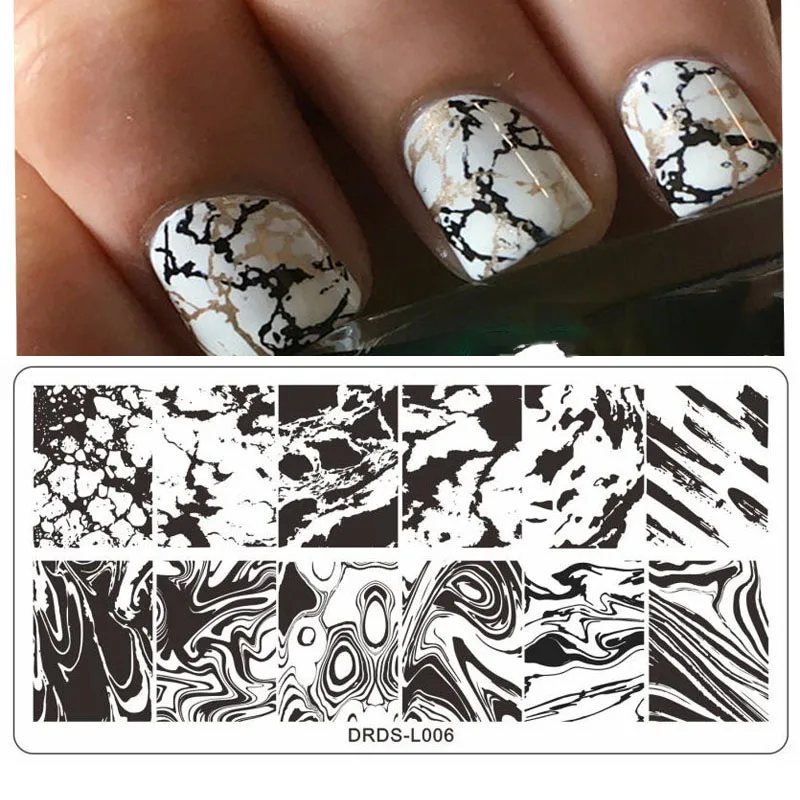 

Marble Pattern Nail Stamping Plates Floral Butterfly Line Printing Stencil Nail Stamp Templates Manicure Image Stencils Tool 1pc