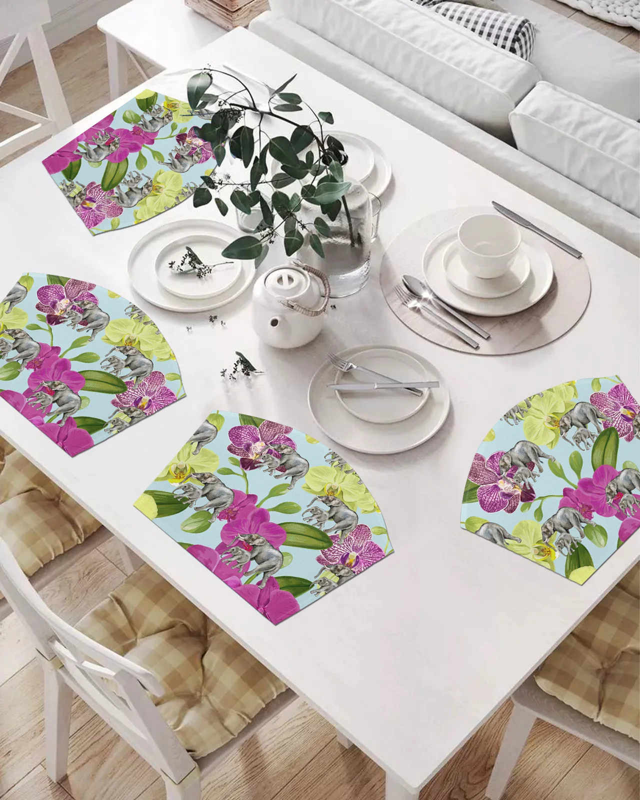 

2/4/6 шт., подставки под столовые коврики в форме веера