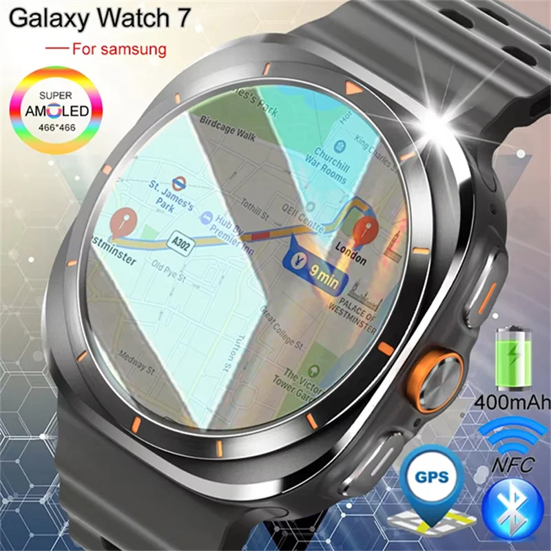 Для Samsung Galaxy Watch 7 Ultra GPS Компас NFC Смарт-часы Спорт на открытом воздухе Мужские AMOLED BT