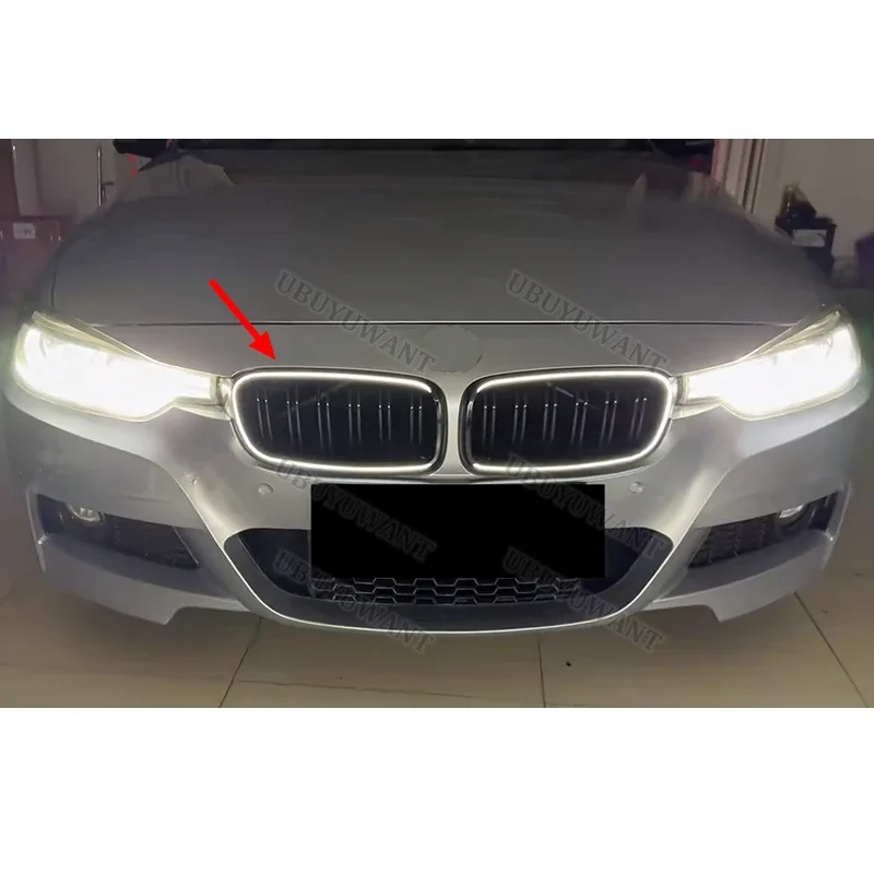 Фото Для BMW 3 серии 13-18 F30 F31 320i 330i 335i передняя решетка бампера решетка ABS сменные решетки светодиодная решетка №4