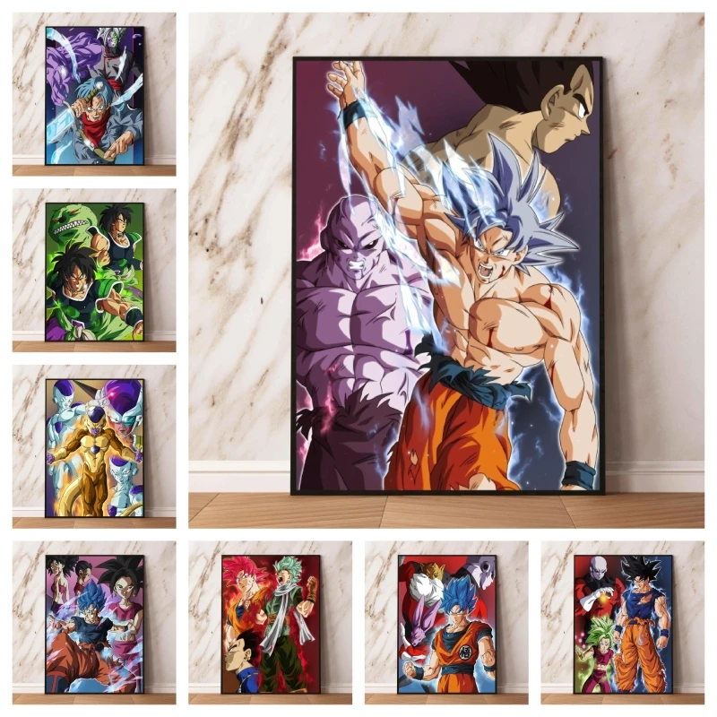 

Canvas Art Walls Painting Dragon Ball Goku Children Gifts Living Room Poster Home Cartoon Character Picture Decoration Paintings