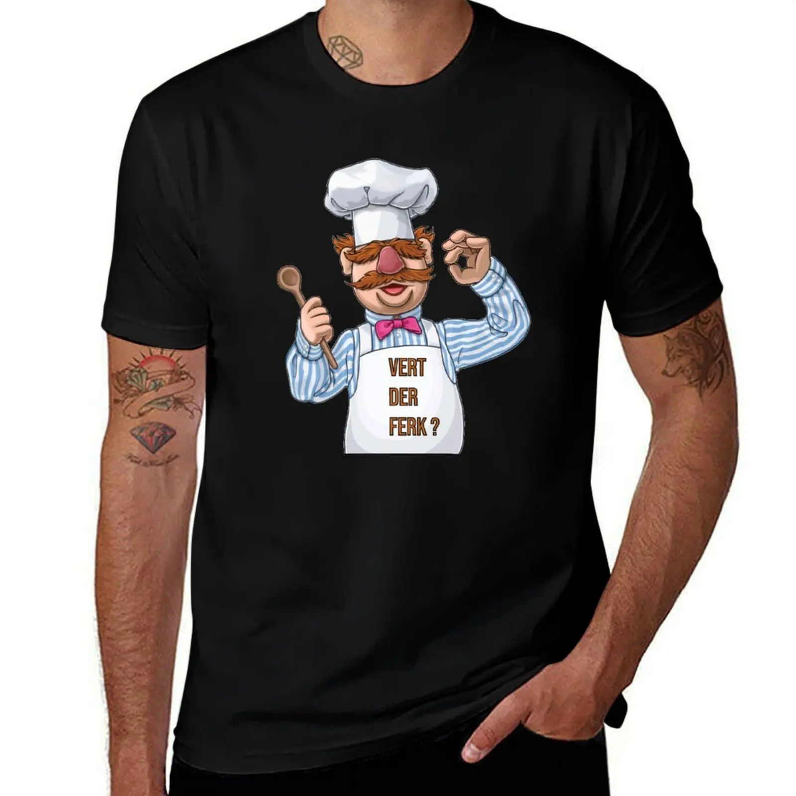 Фото Где же твои ноги? Футболка Swedish Chef Basic Regular Fit, повседневная футболка стандартного кроя №1