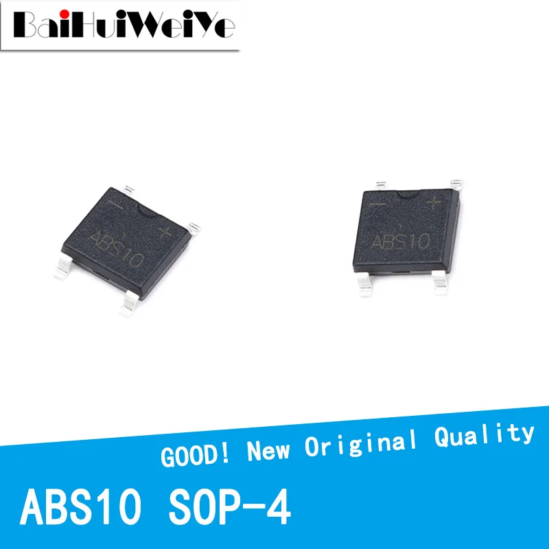 50 шт./лот ABS10 1A 1000V SOP4 SMD SOP-4, выпрямительный мостовой набор, Новый чипсет хорошего качества
