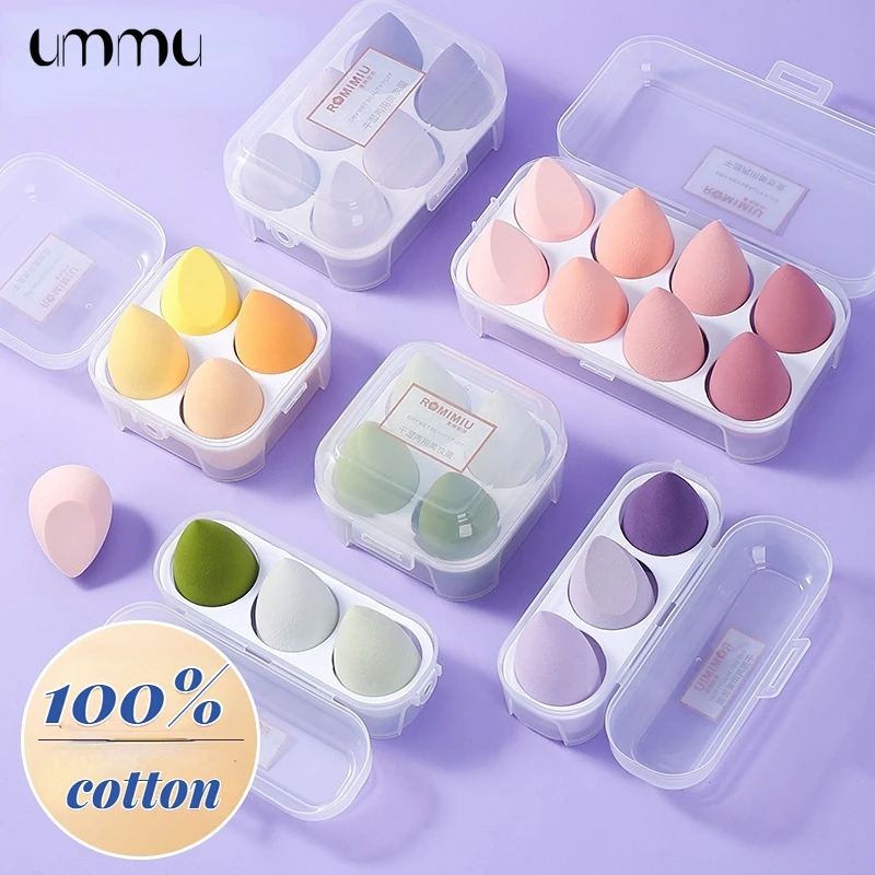 Пуховка UMMU для макияжа 3/4/6 шт. губчатый блендер красоты с коробкой губка основы