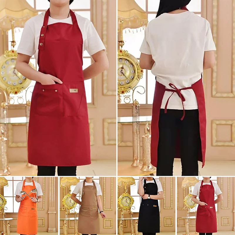 

New Fashion Canvas Kitchen Men And Women Grill Restaurant Bar Shop Cafe Beauty Salon Kitchen Aprons Tops Work Apron Concise