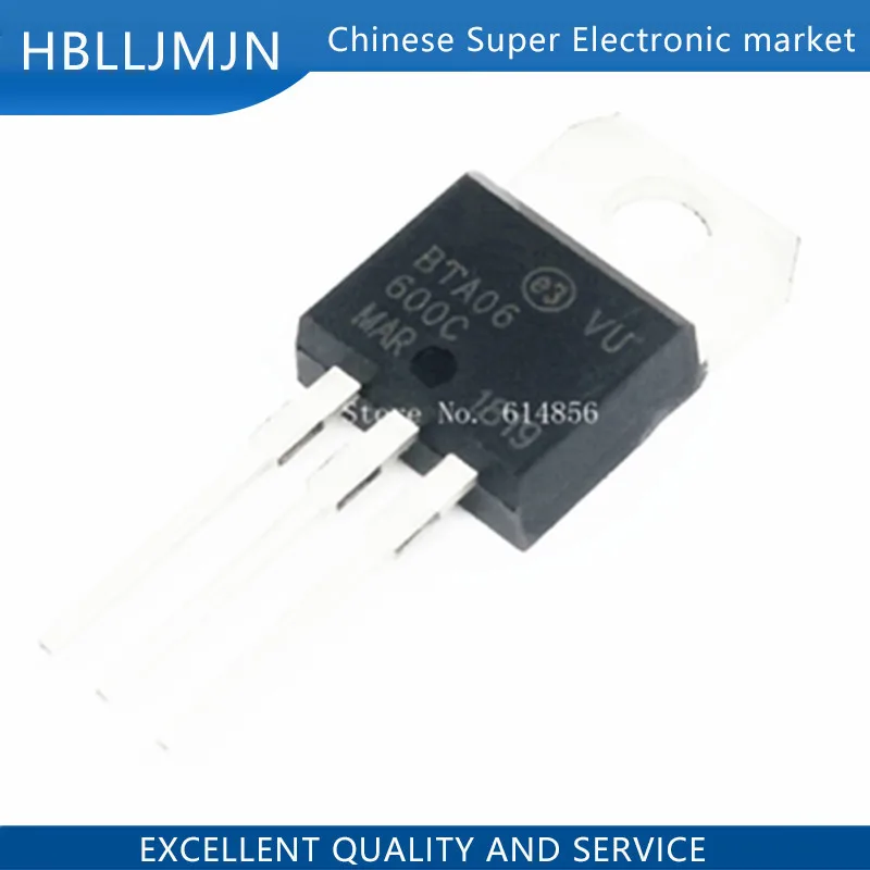 10PCS BTA06 BTA06-600C Triac 600V 6A | Электронные компоненты и принадлежности
