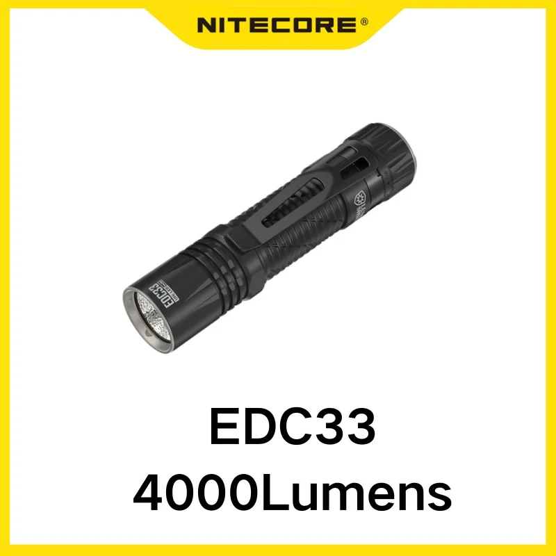 

Перезаряжаемый фонарик NITECORE EDC33, 4000 люмен, USB-C, фонарь тактический фонарик UHi 20, 450 метра, встроенный аккумулятор 4000 мАч