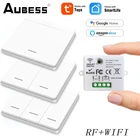 Wi-Fi мини-переключатель Tuya Smart Life, приложение, кнопка, выключатель света RF 433 МГц, настенная панель, релейный модуль сделай сам, таймер Google Home Alexa