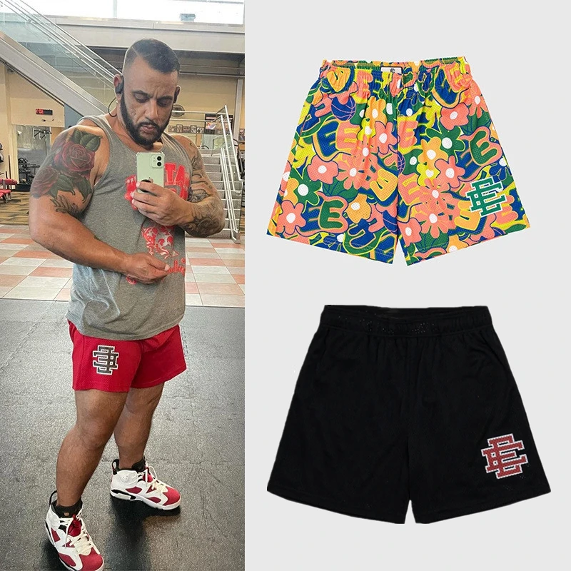 Шорты мужские для бега быстросохнущие спортивные штаны бодибилдинга джоггеры до