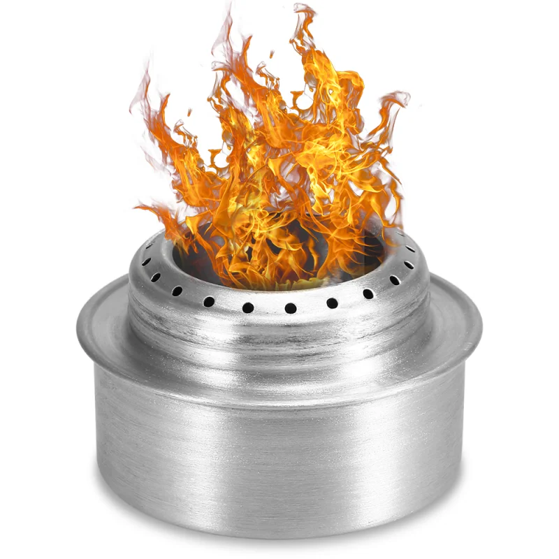

Camping Stove Outdoor Hiking Picnic Ultralight Cooking Stove with Lid Aluminum Alloy Alcohol Stove Burner Adaptor Hot Sale