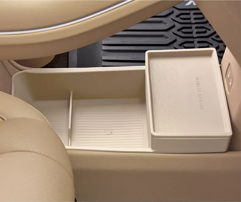 

Для AITO M7 SERES 7 2024 2025 автомобильный ящик для хранения под центральной консолью, силиконовый ящик для хранения, аксессуары для интерьера
