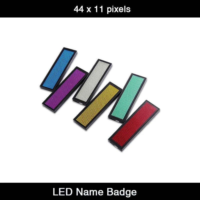 

USB Rechargeable Electronical Smart Programmable Name LED Badge LED Sign Red / Blue / Yellow / White / Green Color