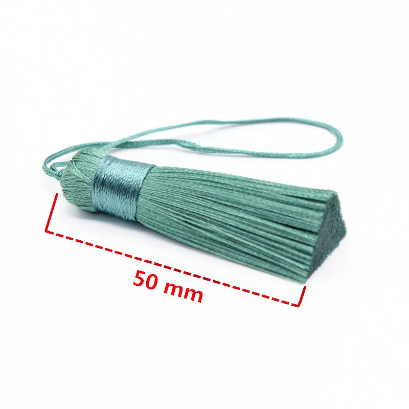 5pcs 50mm silk tassels for earring household party decoration crafts diy phone case bag accessorie handmade pendant material free global shipping