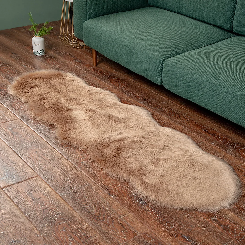 

Sheepskin Bedroom Carpet Home Decor Rugs Fluffy Fur Living Room Carpets Sofa Bedside Mat Soft Plush Rug Children Bed Room Mats