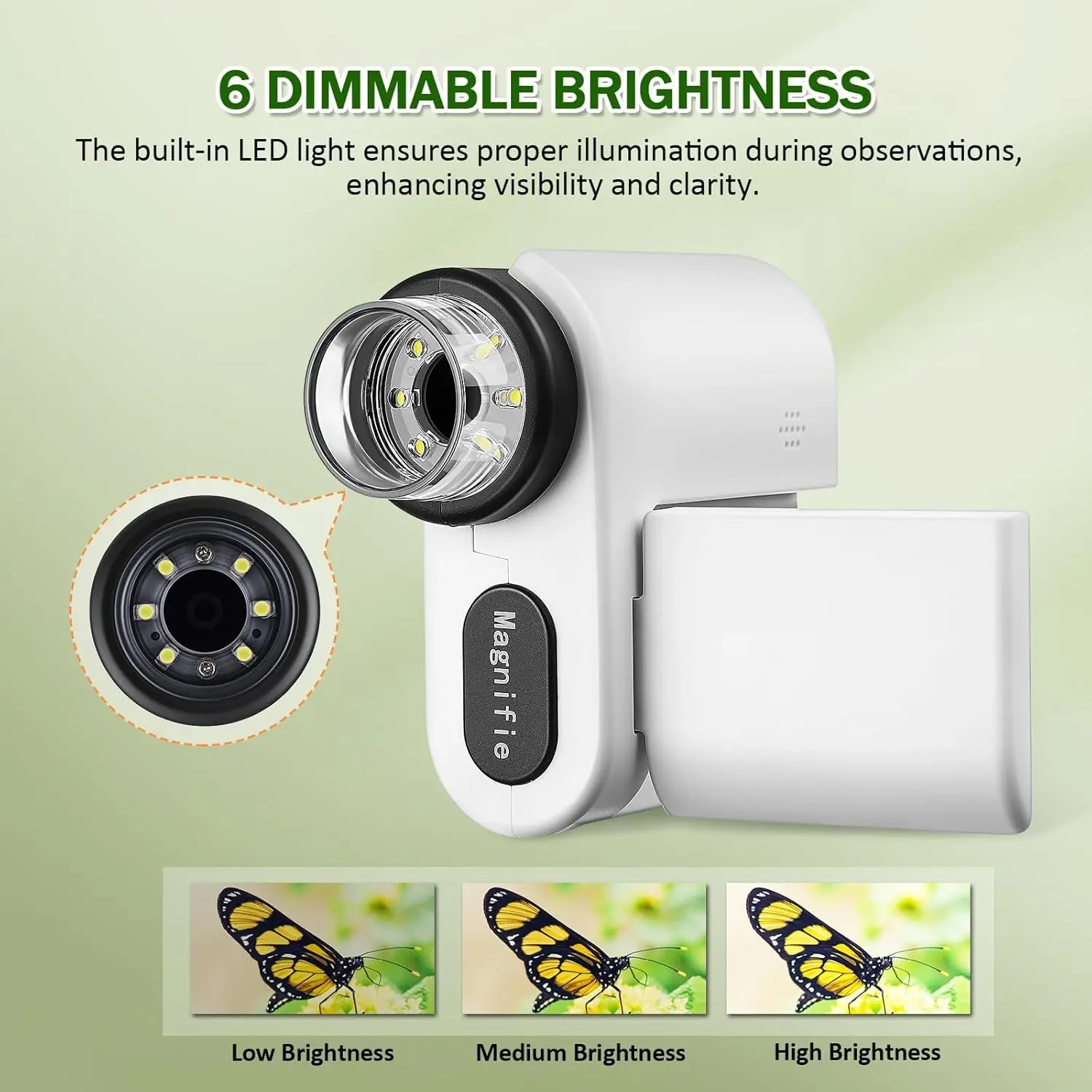 Микроскоп для детей портативный детский микроскоп 1000X с 6 регулируемыми