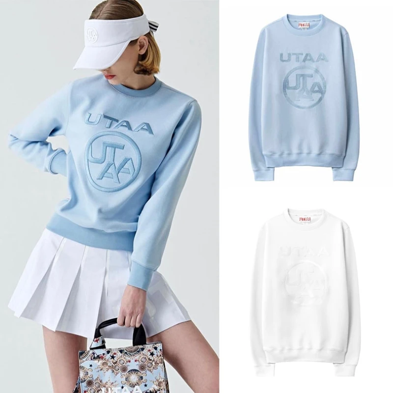 

Women's Golf Costume Long Sleeve Round Neck Sports Pullover UTAA GOLF Casual Wear Fashion Embroidery Solid Training Top