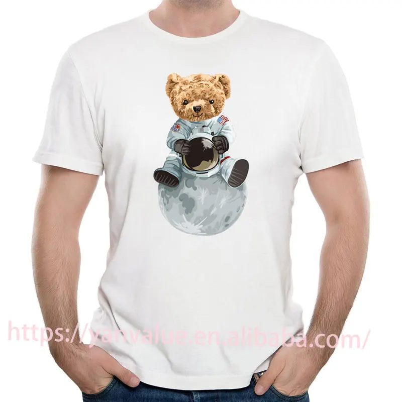 Оптовая продажа мужские хлопковые футболки с графическим принтом на заказ