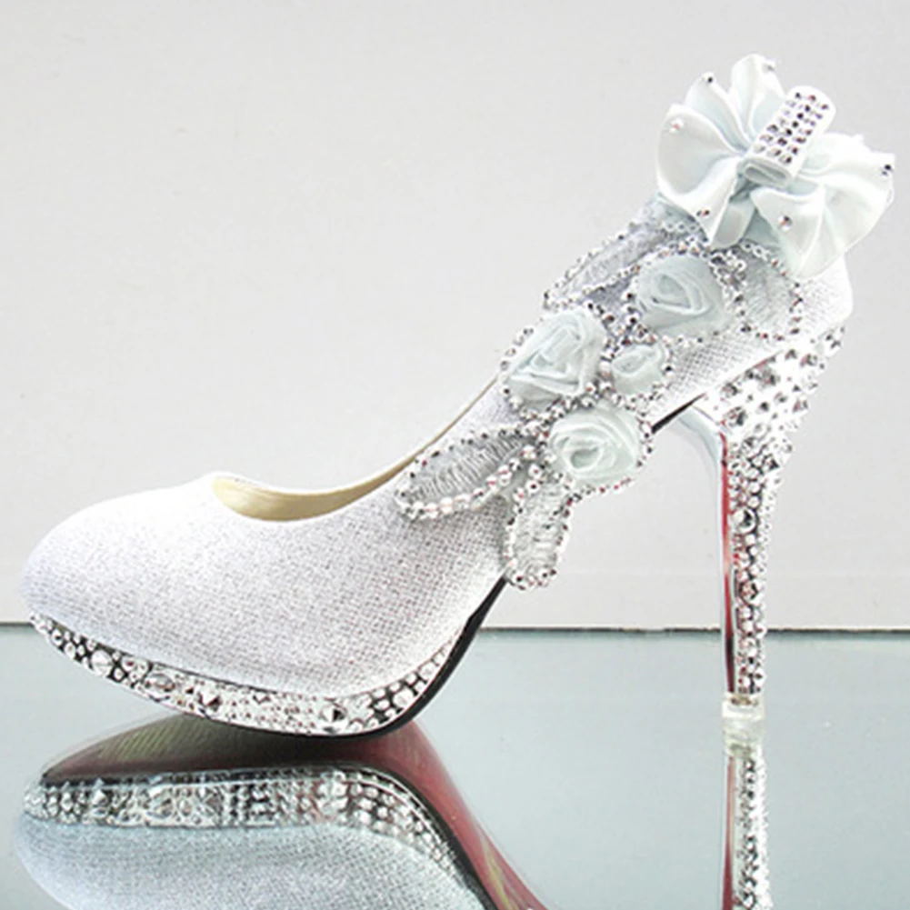 

Fish Mouth Stree Party PU Leather Casual Spring Daily Travel Flower Rhinestone Shopping High Heels