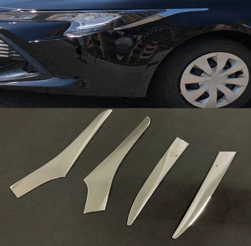 

For Toyota Corolla Hatchback Hybrid 2019 2020 Accessories Chrome Car Front Headlight Eyebrow Cover Trim ABS Chrome Silver Sticke