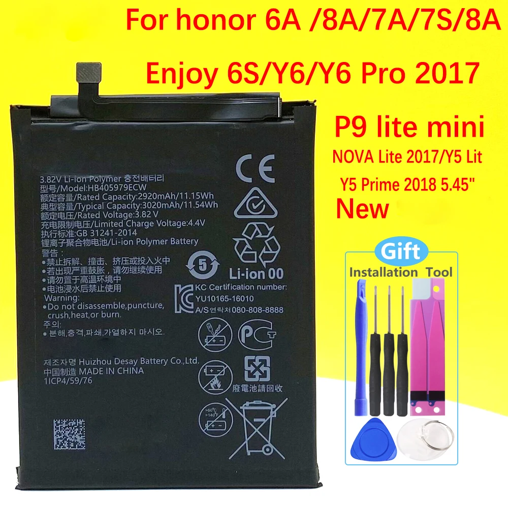 New Battery For Huawei Mate Nova 2 3 5C 6A 7 7C 7A 7X 8 8A 8C 8X P8 9 Y9 P9 G9 10 P10 20 P20 10i 20i Lite Pro Plus