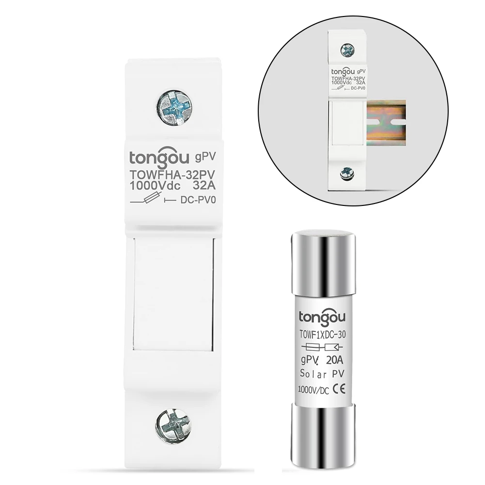 1 комплект белый солнечный предохранитель для фотоэлектрических