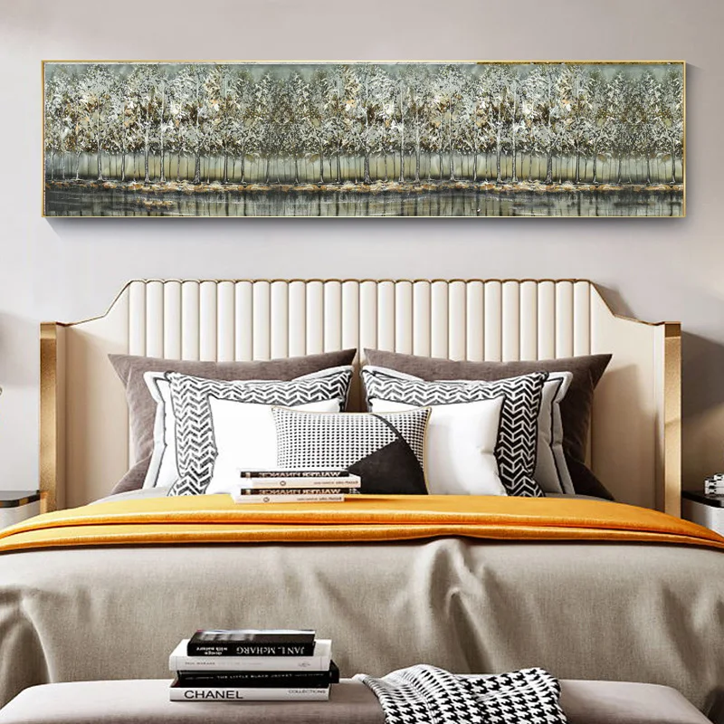 

Modern Minimalist Abstract Forest Landsape Canvas Painting Poster Suitable For Living Room Sofa Background Wall