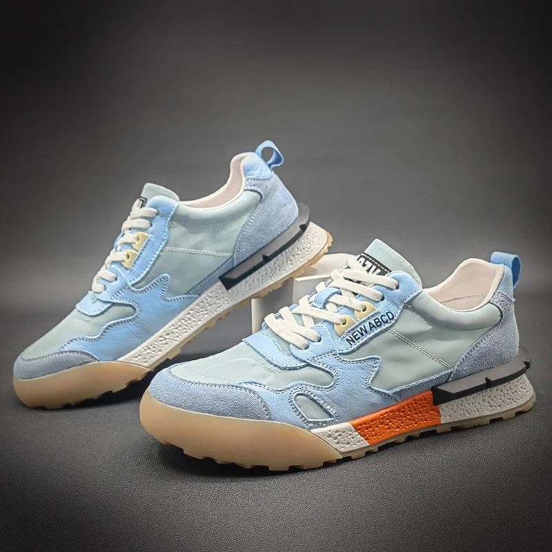 

Роскошная брендовая повседневная мужская летняя дышащая обувь из натуральной воловьей кожи с закрытым носком универсальная модная мужска...