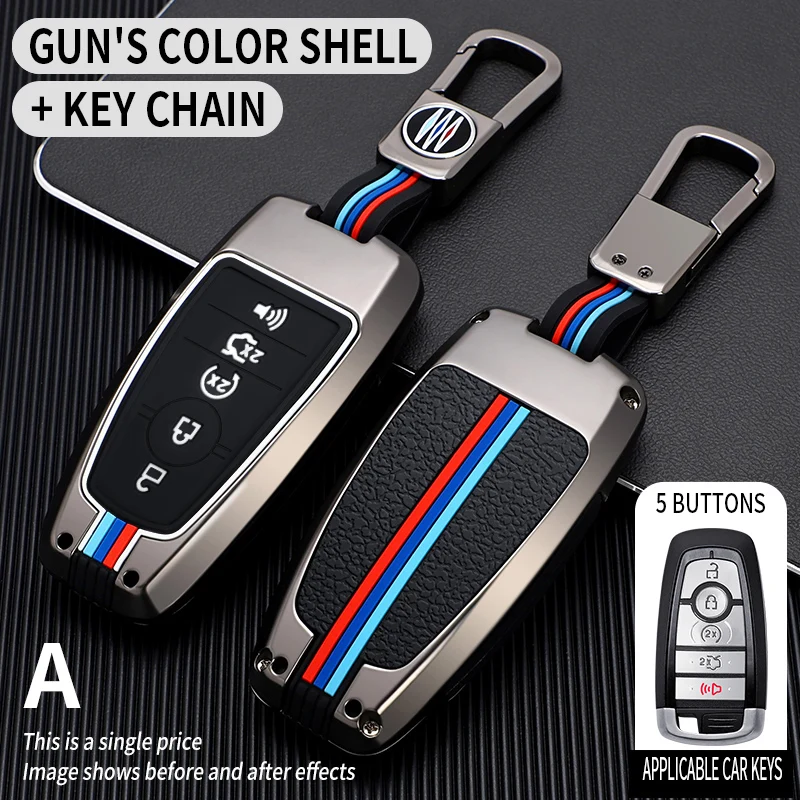 

Zinc Alloy Car Key Case Cover for Ford Explorer Mustang Fusion Escape F150 F250 F350 F450 F550 Edge Car Accessories