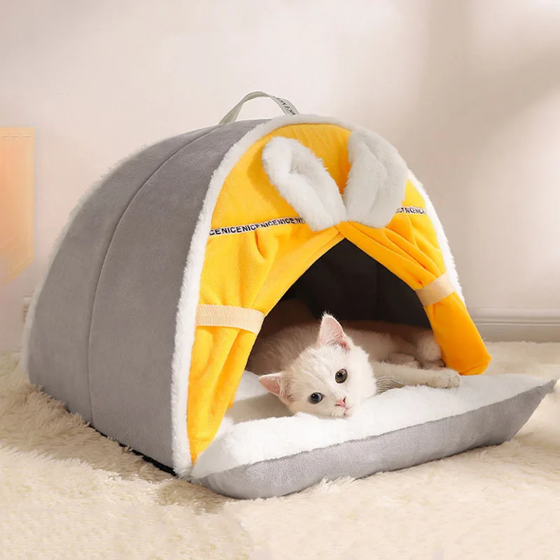 

Домик для кошек, четыре сезона, маленькая яркая палатка для кошек, домик для собак, плюшевая кровать, товары для домашних животных, палатка для собак, домик для собак, подушка для домашних животных