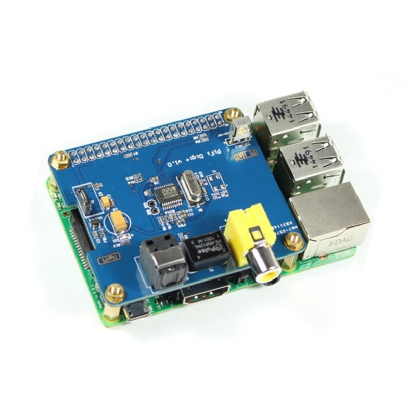 Для Raspberry Pi 2B / B 3 HIFI Digi + цифровая звуковая карта I2S SPDIF Оптическое волокно с чехлом |
