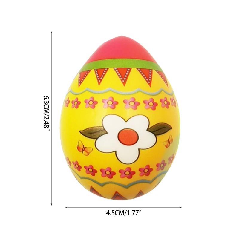 2.5In Hand Toy Squeeze Eggs Sensory Fidget Novelty Gag for ADD OCD Stress Release Painted Easter Photostudio Props |