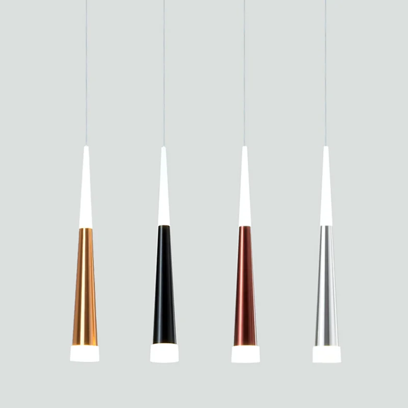

Dimmable Conical Led Pendant Lights 5W 7W AC85-265v Modern Kitchen Island Dining/Living Room Bar Cafe Acrylic Shade Hanging Lamp