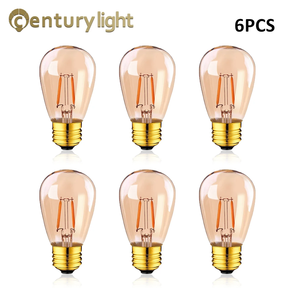 

GANRILAND Винтажные светодиодные лампы накаливания S14 1Вт тёплый белый свет