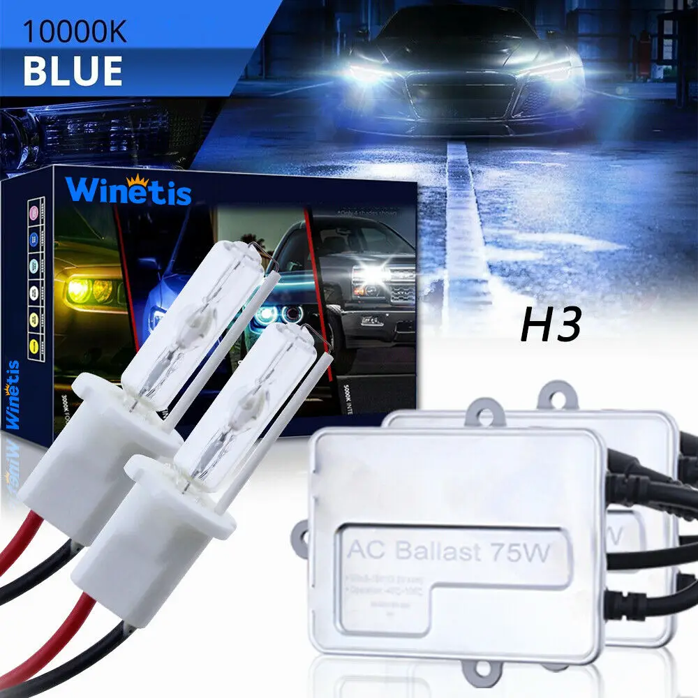 

75W Winetis H3 Hid Fog Light Kit For Hummer H3 2006-2010 H3T 2009-2010 10000K