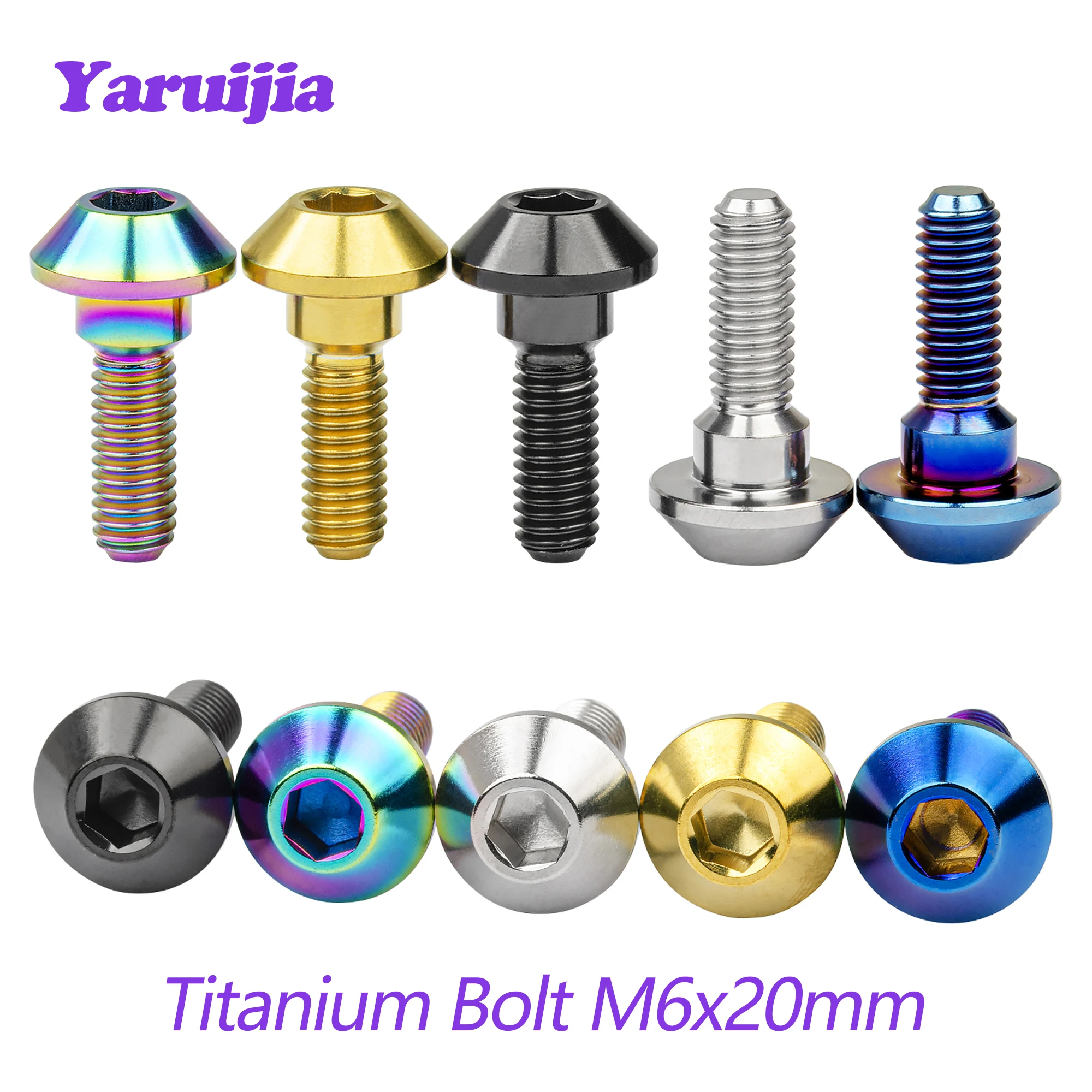 

Титановый болт Yaruijia M6X20 мм, винты с шестигранной головкой для дискового тормоза мотоцикла Yamaha