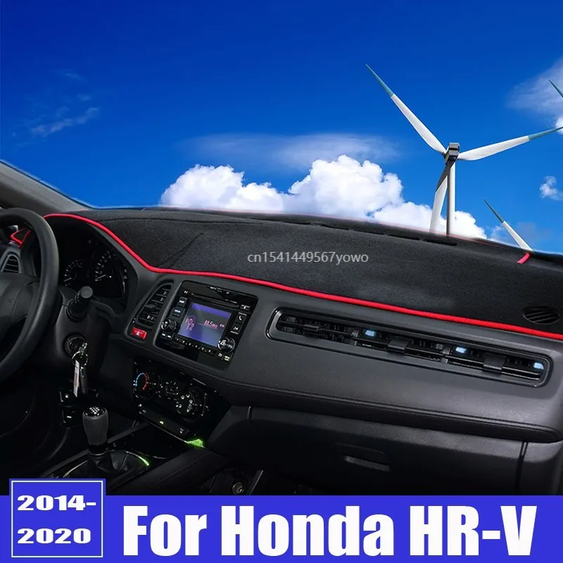 

Для Honda HR-V HRV 2014 2015 2016 2017 2018 2019 LHD/RHD крышка приборной панели автомобиля, коврики, прокладки, анти-УФ чехол, коврики, аксессуары