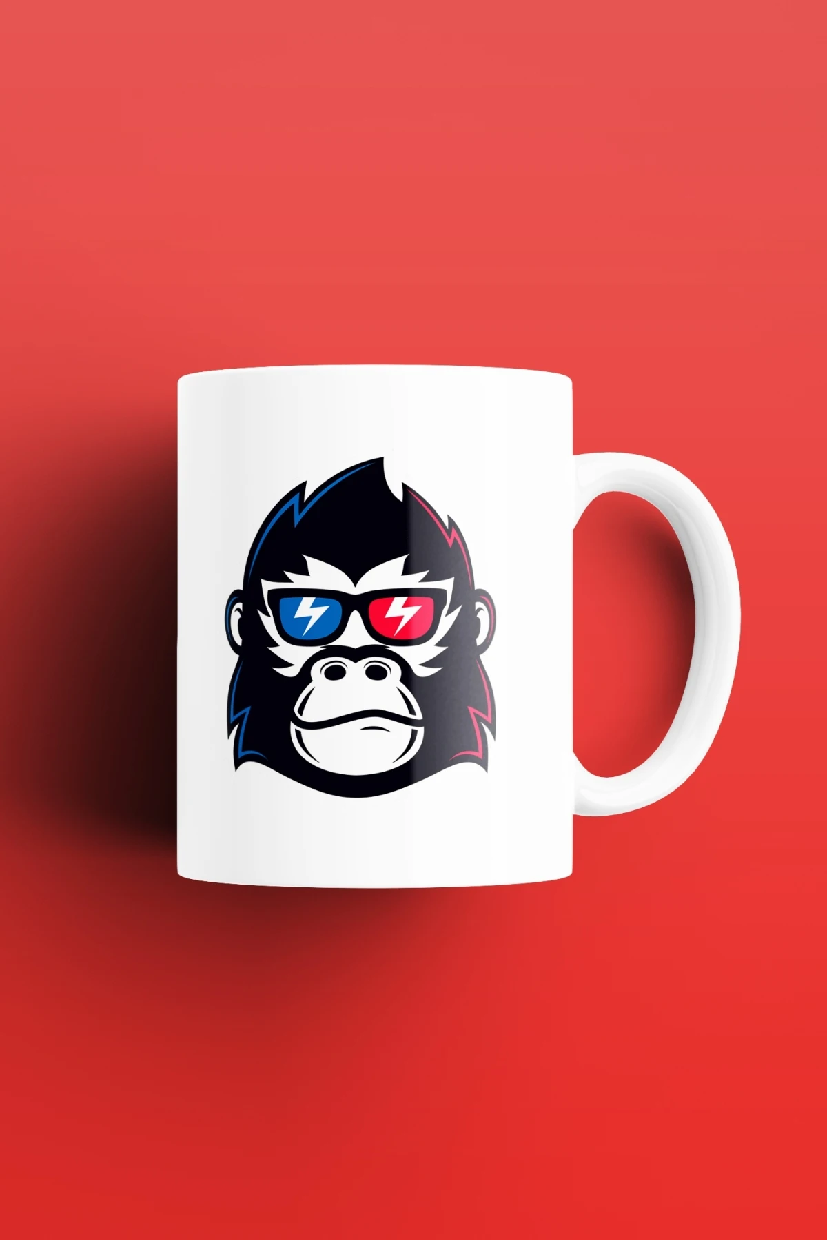 Крутая обезьянка белая кружка с принтом фарфоровое сырье ручка Подарочный