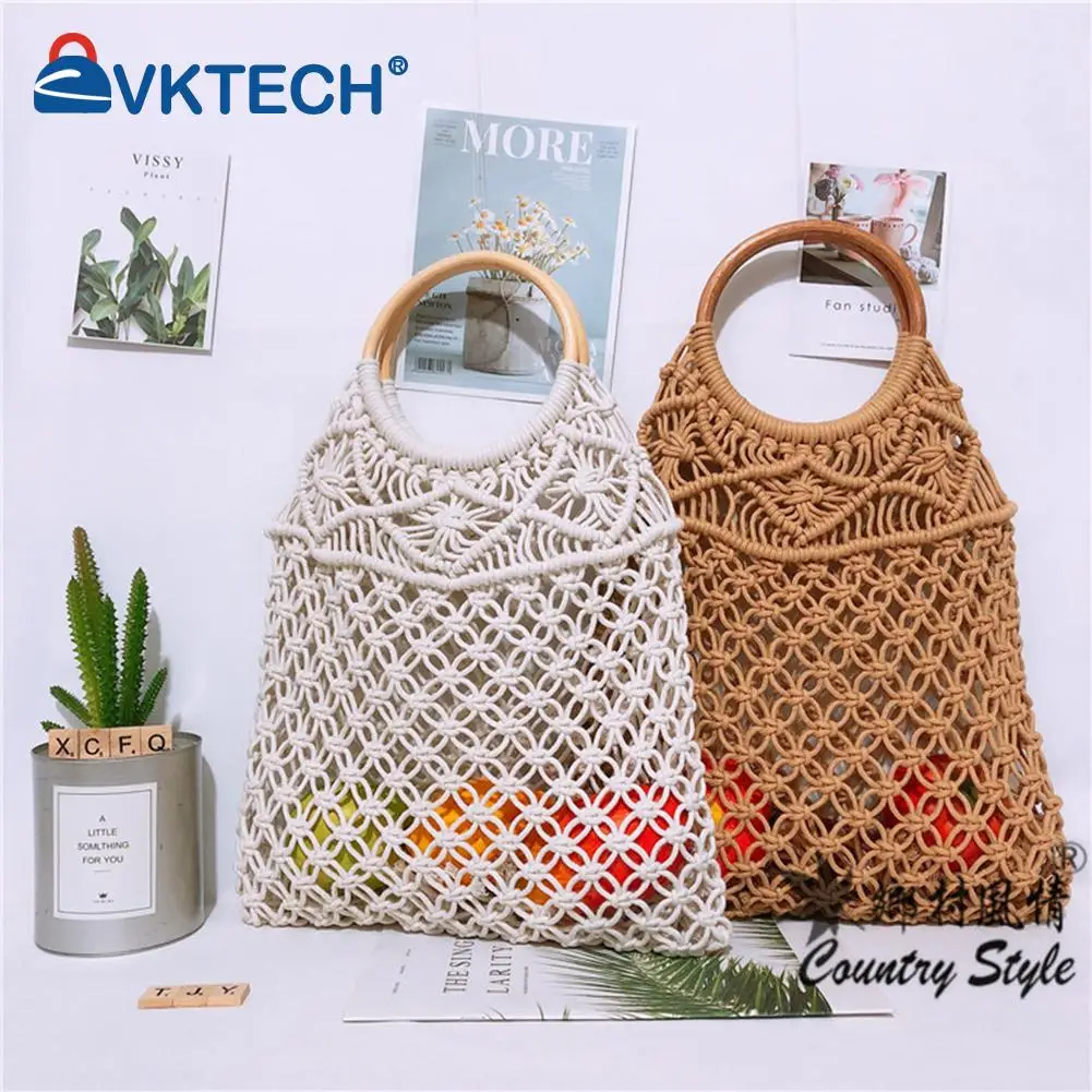 

Retro Women Straw Shoulder Bag Portable Summer Beach Hollow Out Woven Handles Totes Handbags for Girl Female Vintage Exquisite