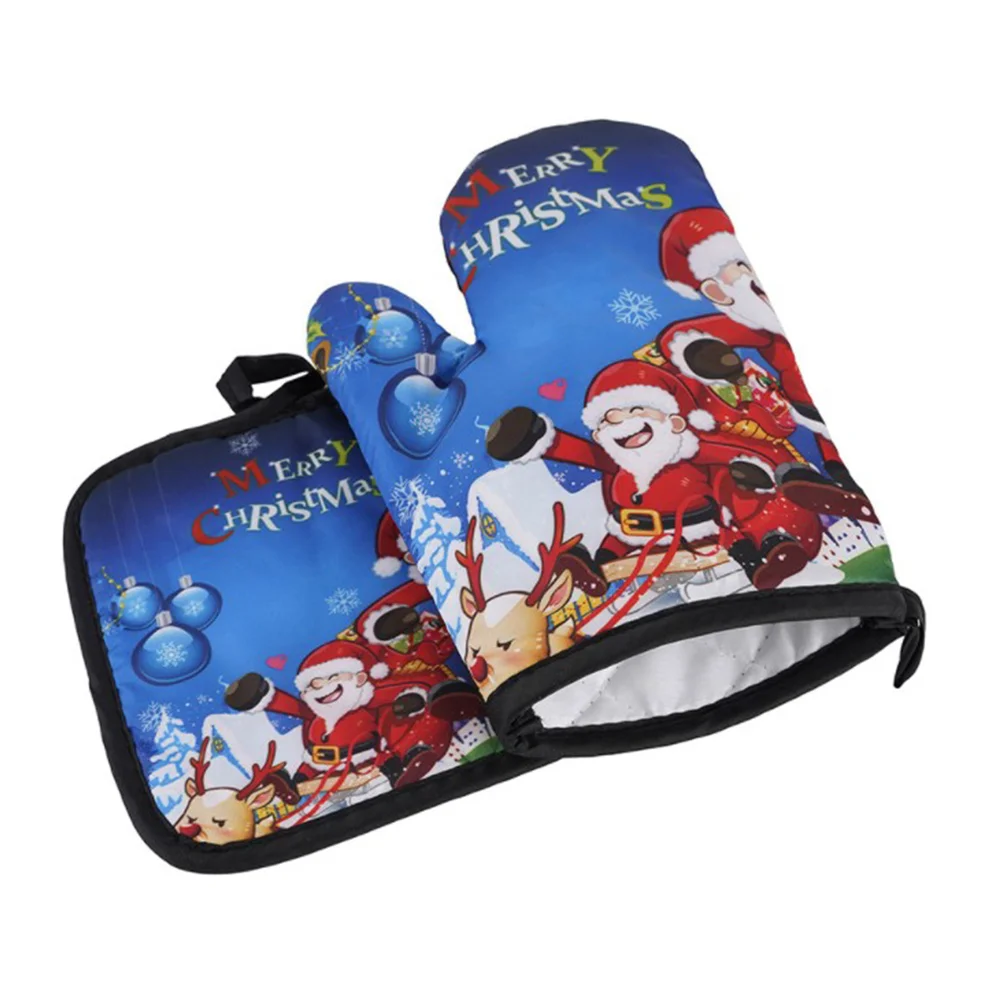 

Oven Pot Glove Heat Kitchen Resistant Mitts Christmas Mitt Pad Gloves Set Cooking Holdersholdermicrowave Mini Holiday Bbq Trivet