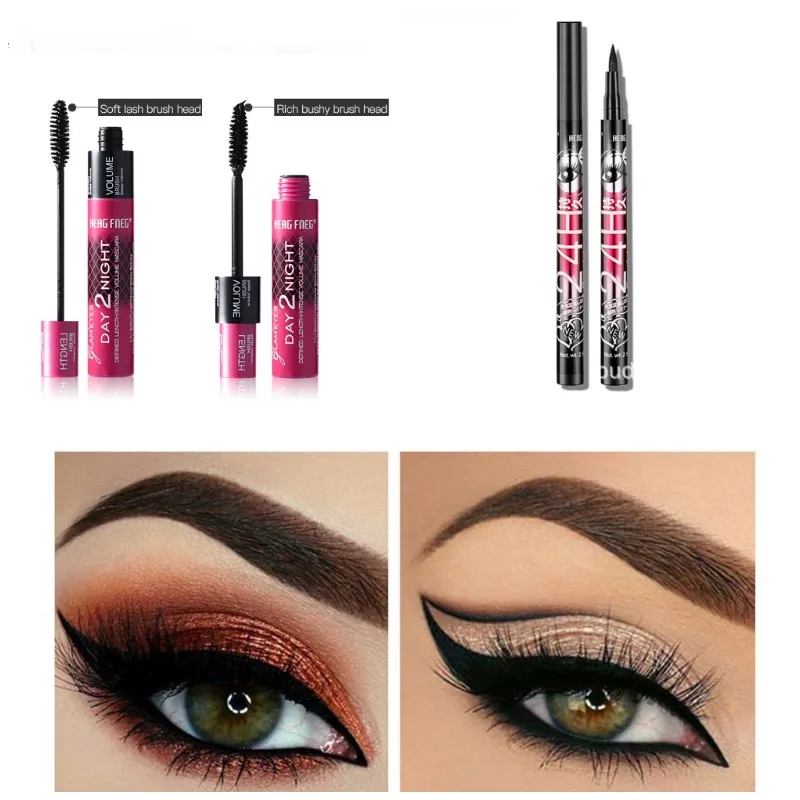 

4D Waterproof Mascara Curl Thick Lengthening Eyelash Mascara Waterproof Non-smudge Brown Natural Curling Mascara Makeup