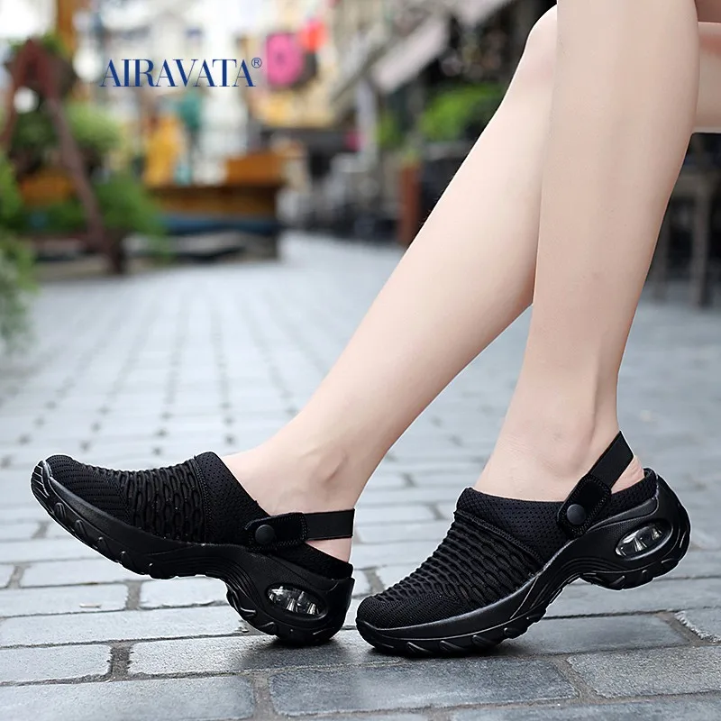Women Shoes Casual Increase Cushion Sandals Non-slip Platform Sandal for Women Breathable Mesh Outdoor Walking Slippers