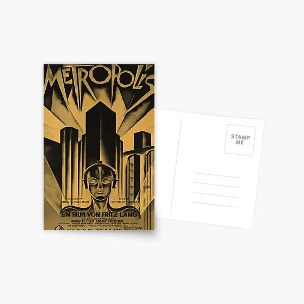 

Винтажная открытка с изображением мегаполиса фритца Ланга 1926, простой принт, декор для фотографий в помещении, фотооткрытка в стиле памяти, ...