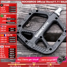 ROCKBROS Ultralight Seal Bearings Bicycle Bike Pedals Cycling Nylon Road bmx Mtb Pedals Flat Platform Bicycle Parts Accessories