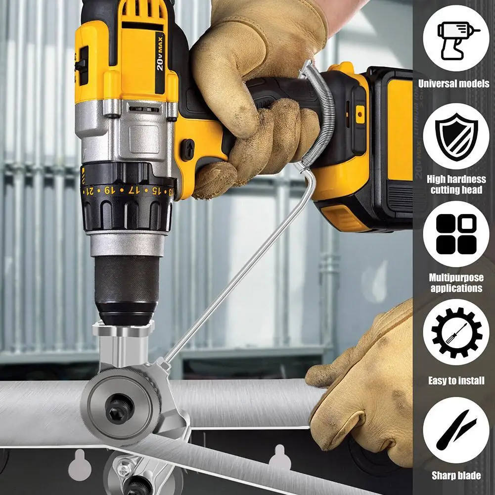 

Набор ножниц для электрической дрели, острый двухсторонний ротор с высокой скоростью, инструмент для резки листового металла