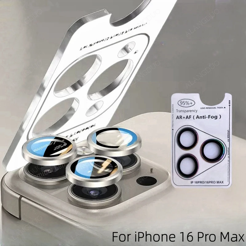 Metal Lens Rings For iPhone 16 Pro Max 16Plus 15 Anti Scratch Cover With Locator 16ProMax Camera Protector