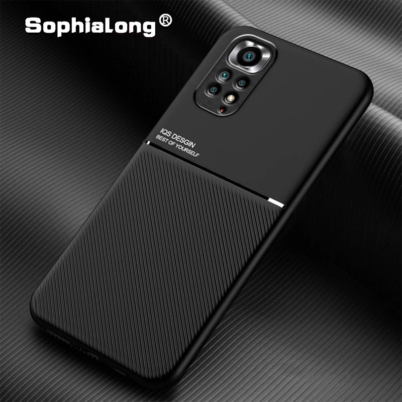 Жесткие кожаные чехлы для телефонов Xiaomi Poco X4 NFC Redmi Note 11 11S 11T Pro Plus + M4 матовая задняя