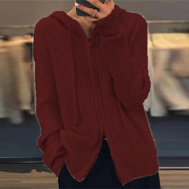 Осенне-зимние толстовки свитер кардиган женское модное пальто с длинными